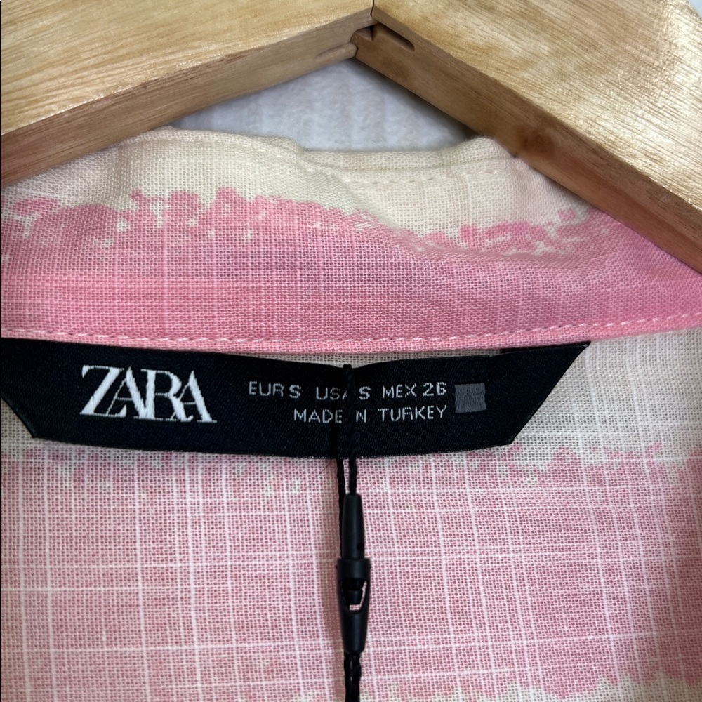Zara - NWT Oversized Colorful Stripe Button Down Lightweight Blouse Size Small - Picture 8 of 10
